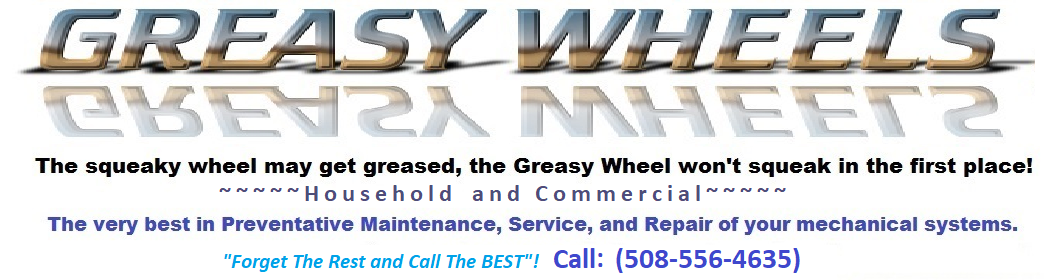 Greasy Wheels Logo, Forget the Rest and Call The Best!